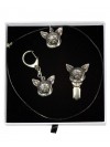 Chihuahua - keyring (silver plate) - 2067 - 17726