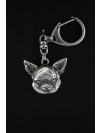 Chihuahua - keyring (silver plate) - 2191 - 20938