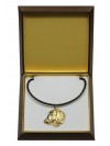 Dachshund - necklace (gold plating) - 3063 - 31699