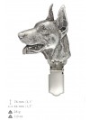 Doberman pincher - clip (silver plate) - 2544 - 27789