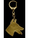 Doberman pincher - keyring (gold plating) - 878 - 4004