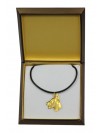 Doberman pincher - necklace (gold plating) - 2480 - 27639
