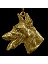 Doberman pincher - necklace (gold plating) - 995 - 4334