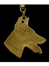Doberman pincher - necklace (gold plating) - 995 - 4335