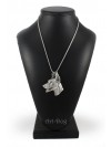 Doberman pincher - necklace (silver chain) - 3294 - 34331