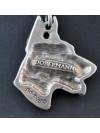 Doberman pincher - necklace (silver cord) - 3172 - 32564