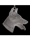 Doberman pincher - necklace (silver cord) - 3258 - 33412