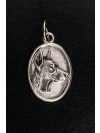 Doberman pincher - necklace (silver plate) - 3443 - 34925