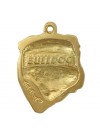 English Bulldog - keyring (gold plating) - 799 - 25055