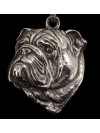 English Bulldog - necklace (silver chain) - 3283 - 34277