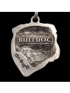 English Bulldog - necklace (silver chain) - 3283 - 34278