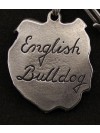 English Bulldog - necklace (silver cord) - 3161 - 32516