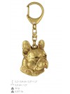 French Bulldog - keyring (gold plating) - 2415 - 27025