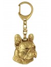 French Bulldog - keyring (gold plating) - 2415 - 27027