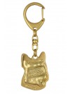French Bulldog - keyring (gold plating) - 2430 - 27101