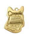 French Bulldog - keyring (gold plating) - 2430 - 27103