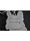 French Bulldog - keyring (silver plate) - 2154 - 20047