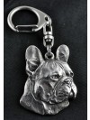 French Bulldog - keyring (silver plate) - 2753 - 29417