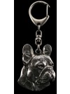 French Bulldog - keyring (silver plate) - 2753 - 29419