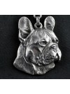 French Bulldog - necklace (silver chain) - 3306 - 33703