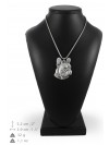 French Bulldog - necklace (silver cord) - 3184 - 33110