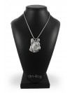 French Bulldog - necklace (silver cord) - 3184 - 33112