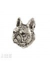 French Bulldog - pin (silver plate) - 2218 - 22253