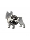 French Bulldog - pin (silver plate) - 2651 - 28710