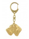 German Wirehaired Pointer - keyring (gold plating) - 875 - 30135