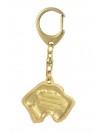 German Wirehaired Pointer - keyring (gold plating) - 875 - 30137