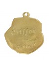 Griffon Bruxellois - keyring (gold plating) - 814 - 30009