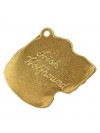 Irish Wolfhound - keyring (gold plating) - 2432 - 27112