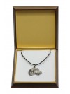 Irish Wolfhound - necklace (silver plate) - 3008 - 31157