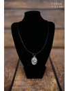 Irish Wolfhound - necklace (silver plate) - 3409 - 34819
