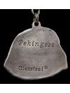 Pekingese - necklace (silver cord) - 3229 - 32792