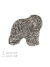 Polish Lowland Sheepdog - pin (silver plate) - 2647 - 28688