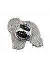 Polish Lowland Sheepdog - pin (silver plate) - 2647 - 28687