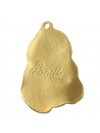 Poodle - keyring (gold plating) - 2420 - 27052