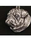 Pug - necklace (silver cord) - 3138 - 32424