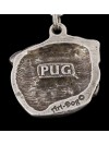 Pug - necklace (silver cord) - 3231 - 32801