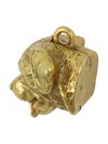 Rottweiler - keyring (gold plating) - 2887 - 30455