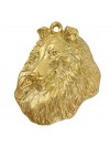 Rough Collie - necklace (gold plating) - 1712 - 25546