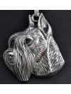 Schnauzer - necklace (silver plate) - 2950 - 30778