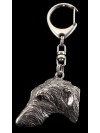Scottish Deerhound - keyring (silver plate) - 2785 - 29642