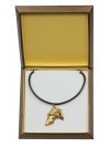 Scottish Deerhound - necklace (gold plating) - 2511 - 27670