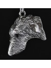 Scottish Deerhound - necklace (silver chain) - 3341 - 33914