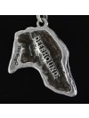 Scottish Deerhound - necklace (silver cord) - 3219 - 32752