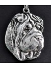 Shar Pei - necklace (silver plate) - 2920 - 30658