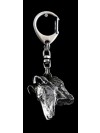 Smooth Collie - keyring (silver plate) - 1821 - 12254