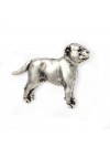Staffordshire Bull Terrier - pin (silver plate) - 2229 - 22312